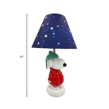Peanuts Snoopy Puffer Jacket Table Lamp, 16 Inch