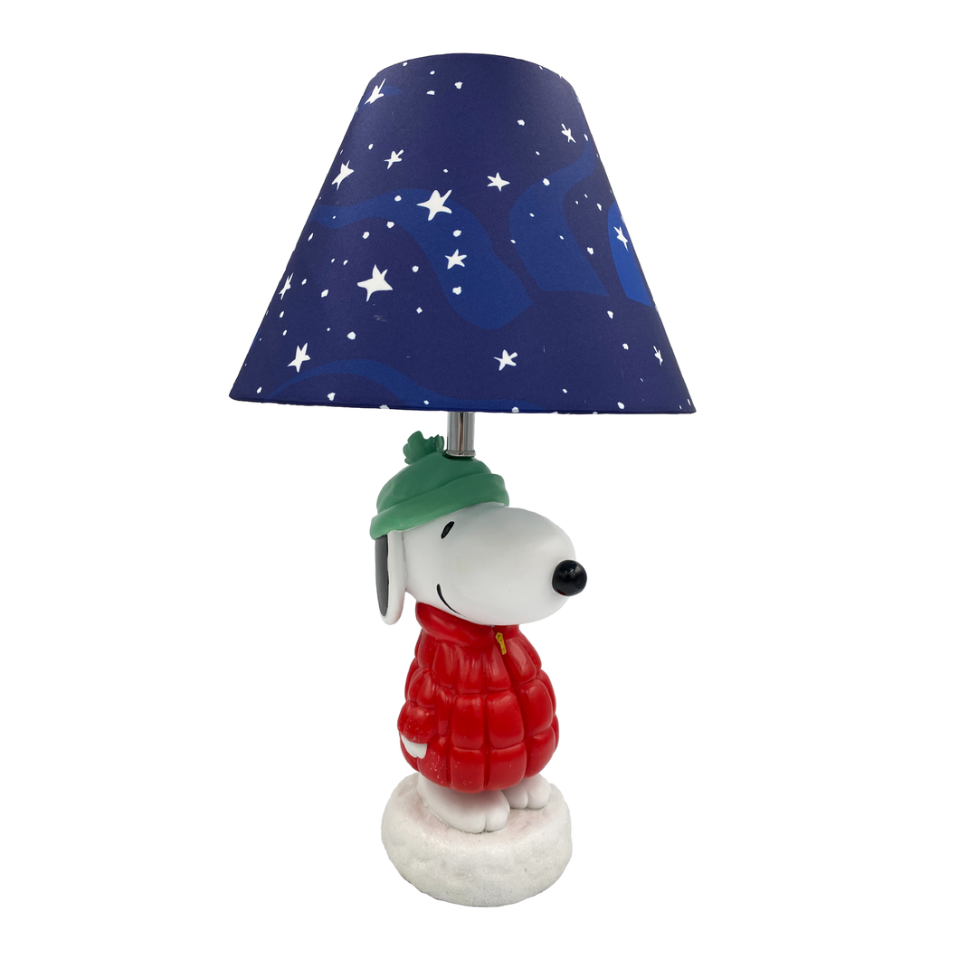 Peanuts Snoopy Puffer Jacket Table Lamp, 16 Inch