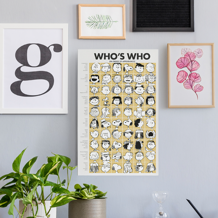 Peanuts Who's Who Characters LED Wrapped Canvas Wall Art, 16 x 12 Inch