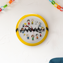 Load image into Gallery viewer, Peanuts Characters Zig Zag Wall Clock, 13 Inch
