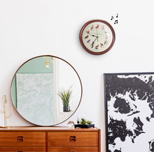 Load image into Gallery viewer, Audubon Society Singing Bird Clock, 13 Inch, Premium Cherry

