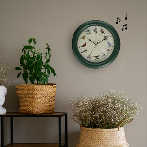 The Original Singing Bird Clock, 10.7 Inch, Green