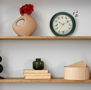 The Original Singing Bird Clock, 10.7 Inch, Green