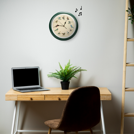 The Original Singing Bird Wall Clock, 13 Inch, Green
