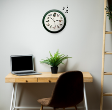 Load image into Gallery viewer, Singing Wild Game Birds of North America Wall Clock, 13 Inch, Green
