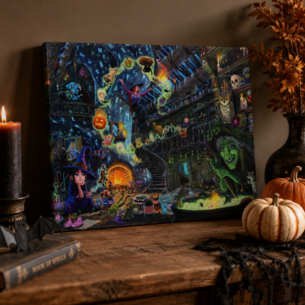 Zac Kinkade Coven Cottage 16x12 LED Fiber Optic Lighted Canvas Wall Art