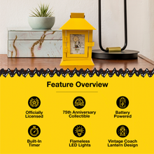 Load image into Gallery viewer, Peanuts 75th Anniversary Happiness is Metal Flameless LED Coach Lantern, 6 Inch
