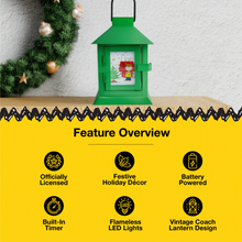 Load image into Gallery viewer, Peanuts Holiday Snoopy&#39;s Dog House Metal Flameless LED Coach Lantern, 6 Inch
