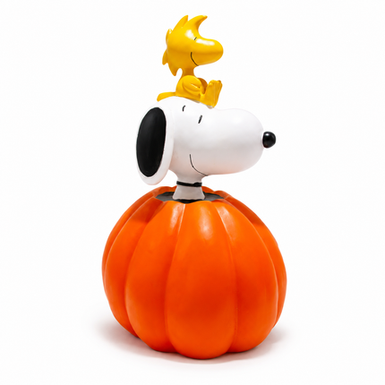 Peanuts Snoopy & Woodstock 17-Inch Jack O' Lantern Halloween Porch Greeter