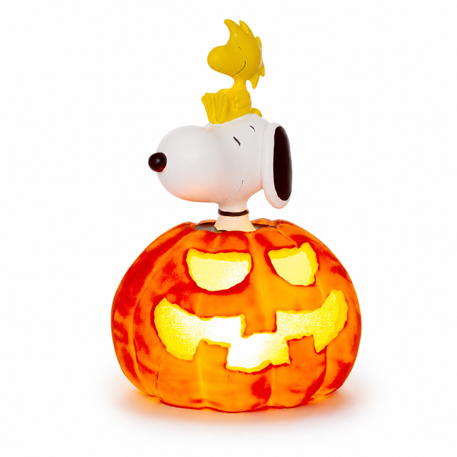 Peanuts Snoopy & Woodstock 17-Inch Jack O' Lantern Halloween Porch Greeter