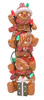 Holiday Stacked Gingerbread Men LED Tabletop Figurine, 12 Inch