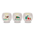 Peanuts Holiday Wishes Round Glass Votives, 3 Inch (Set of 3)