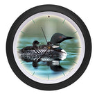 Call of The Loon Colorful Forest Green Sound Clock, 13 Inch