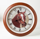 Vintage Farmhouse Collection Horse Sound Clock, 13 Inch, Natural Brown