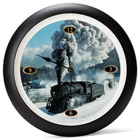 Locomotive Legends Steam Engine Train Sound Wall Clock, 13 Inch