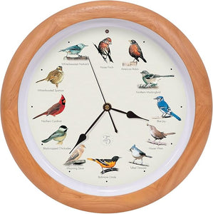 The Original Singing Bird Clock 25th Anniversary Edition, 13 Inch, Premium Oak