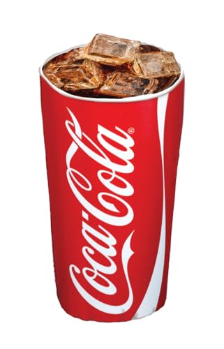 Coca Cola Red Fountain Cup Throw Pillow, 12 Inch