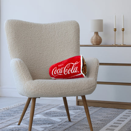 Coca Cola Red Fountain Cup Throw Pillow, 12 Inch