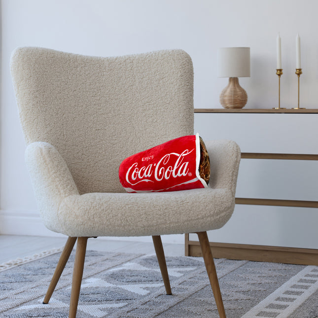 Coca Cola Red Fountain Cup Throw Pillow, 12 Inch