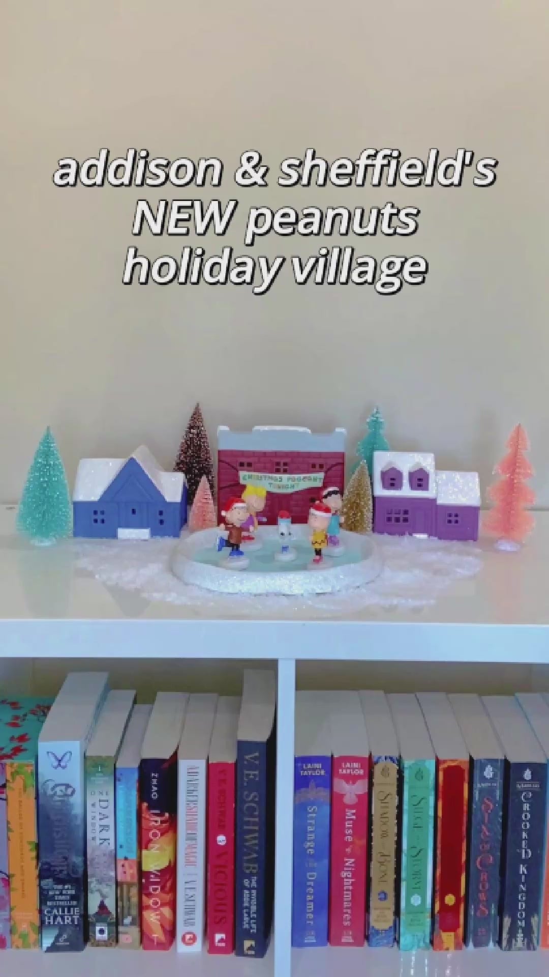 Peanuts Gang Ice Skating Porcelain Holiday Village and Trees (Set of 16)
