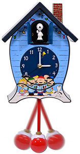 Peanuts Gang Linus and Lucy Song Blue Holiday Cuckoo Clock