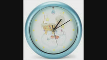 Load and play video in Gallery viewer, Precious Moments Peace On Earth Blue 8&quot; Desk Christmas Carol Clock
