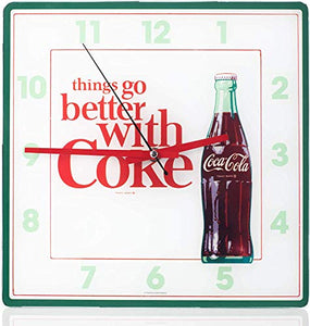 Coca Cola Vintage Bottle "Things Go Better with Coke" Analog Square Wall Clock