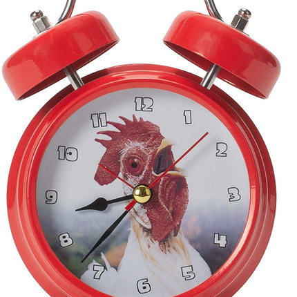 Wacky Wakers Red Rooster Bedside Tabletop Alarm Sound Clock
