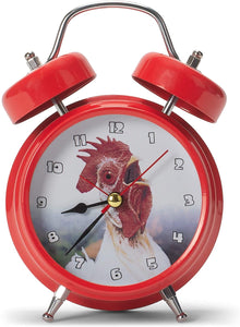 Wacky Wakers Red Rooster Bedside Tabletop Alarm Sound Clock