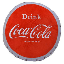 Load image into Gallery viewer, Drink Coca Cola Bottle Cap 16&quot; Plush Embroidered Throw Pillow
