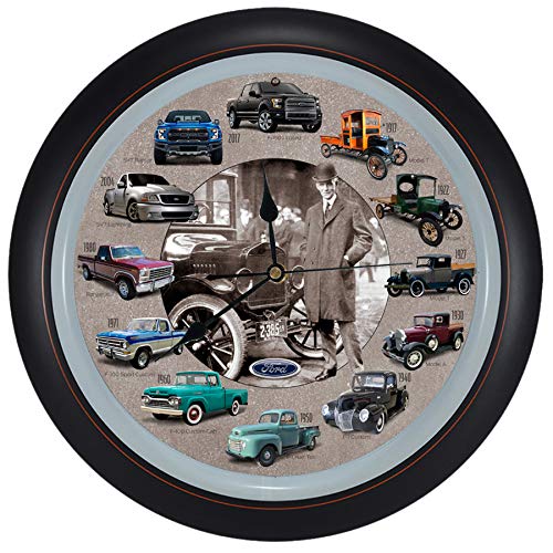 History of Ford Trucks Model T - F150 Sound Wall Clock, 13