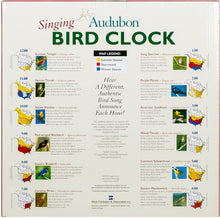 Load image into Gallery viewer, Audubon Society Singing Bird Clock, 13&quot;, Green
