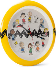Load image into Gallery viewer, Peanuts Characters Zig Zag Wall Clock, 13 Inch

