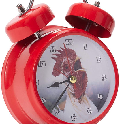 Wacky Wakers Red Rooster Bedside Tabletop Alarm Sound Clock