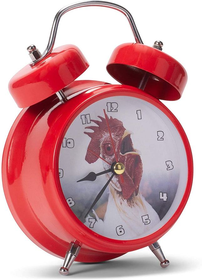 Wacky Wakers Red Rooster Bedside Tabletop Alarm Sound Clock