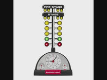 Load and play video in Gallery viewer, Drag Racing &quot;Christmas Tree&quot; Lighted Thermometer Alarm Clock
