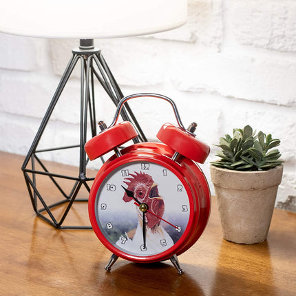 Wacky Wakers Red Rooster Bedside Tabletop Alarm Sound Clock