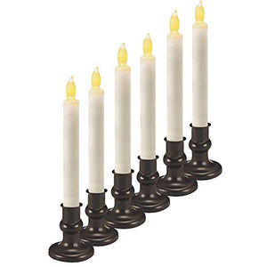 LED Taper 7" Flameless Candles Set of 6 with Timer