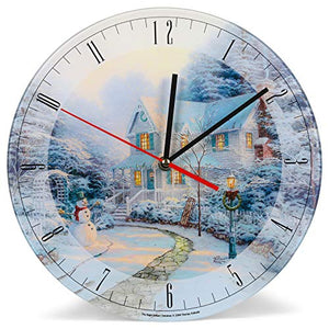 Thomas Kinkade "The Night Before Christmas" 12" Glass Holiday Wall Clock