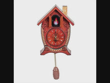 Load and play video in Gallery viewer, Traditional Chalet Style Singing Cardinal Cuckoo Clock
