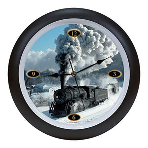 Locomotive Legends Steam Engine Train Sounds 13" Wall Clock
