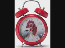 Load and play video in Gallery viewer, Wacky Wakers Red Rooster Bedside Tabletop Alarm Sound Clock
