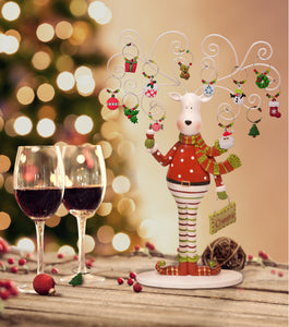 Reindeer Tree with Wine Charms
