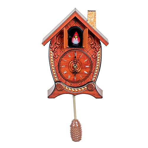 Traditional Chalet Style Singing Cardinal Cuckoo Clock