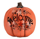 Orange Welcome Pumpkin LED Lit 7.5