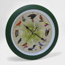 Load and play video in Gallery viewer, Limited Edition 20th Anniversary Singing Bird Wall Sound Clock, 13&quot;, Green

